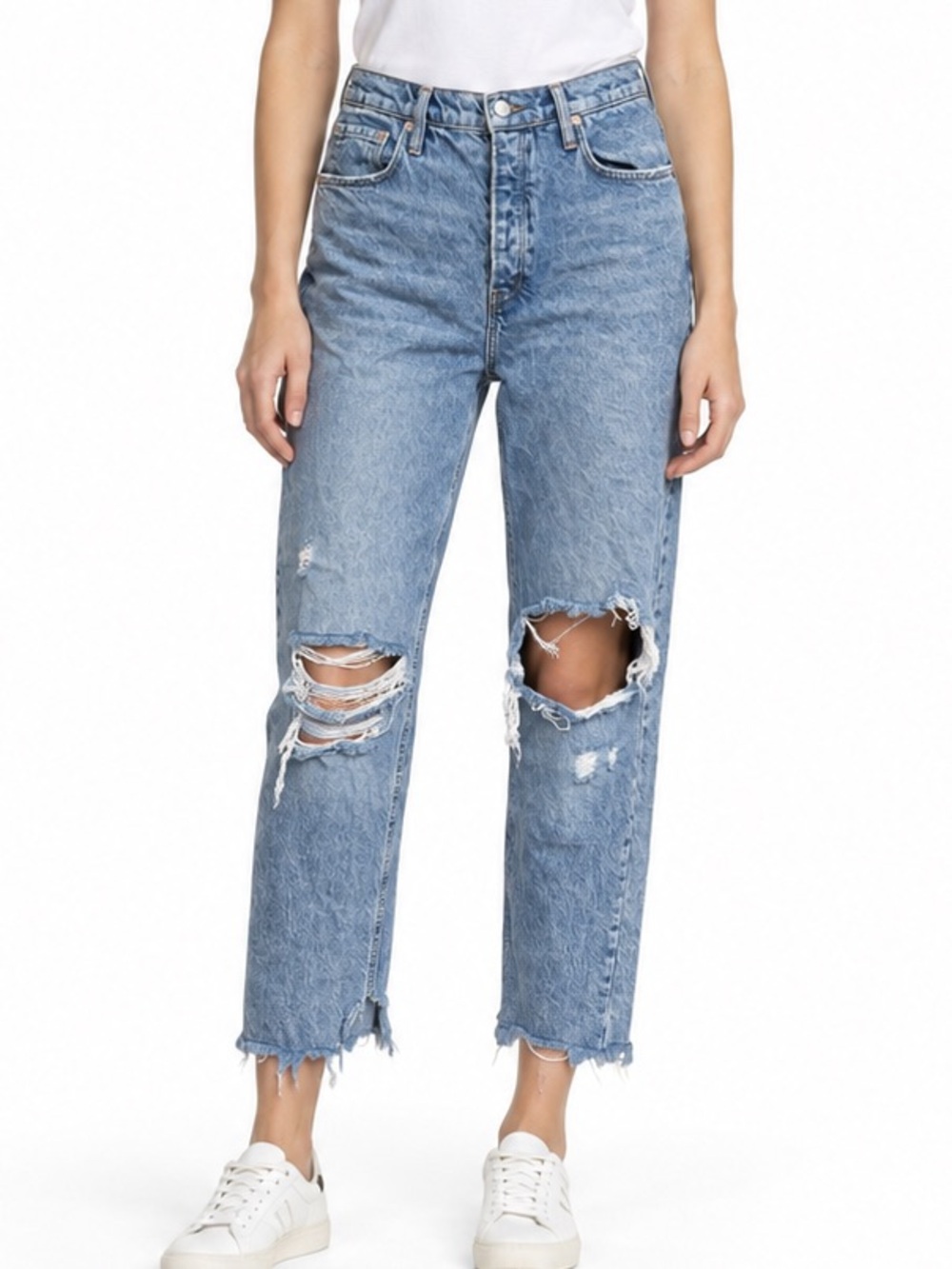 We The Free Free People straight leg Distressed Jeans size 29